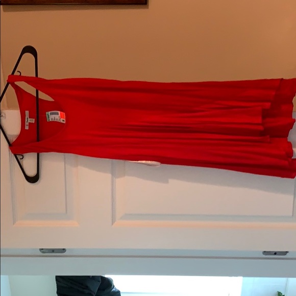 Brand new orange dress. Mid length size M - Picture 1 of 2